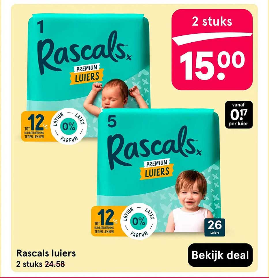 Rascals luiers 2 stuks