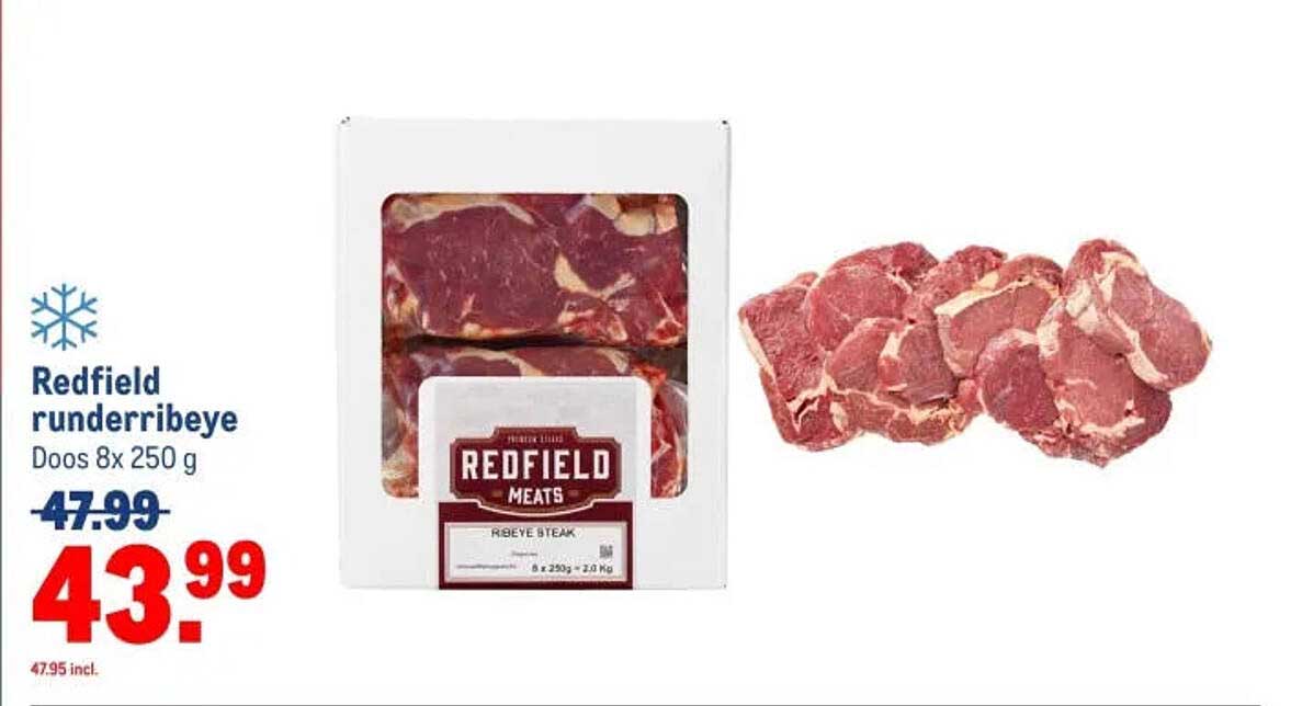 Redfield runderribeye Doos 8x 250 g