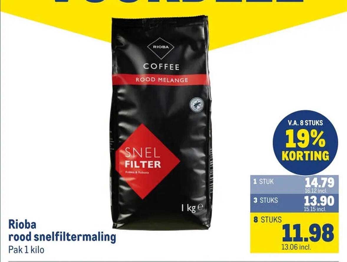 Rioba rood snelfiltermaling Pak 1 kilo