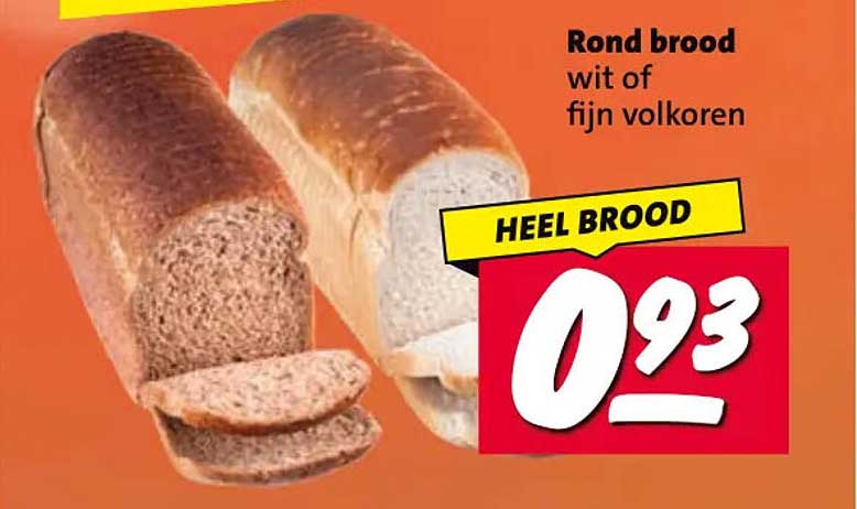 Rond brood Wit of fijn volkoren HEEL BROOD