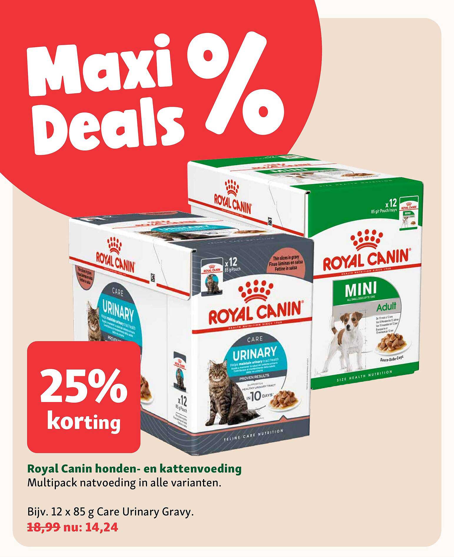 Royal Canin honden- en kattenvoeding Multipack natvoeding in alle varianten. 25% korting