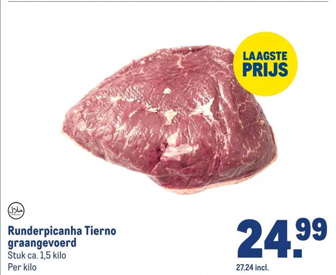 Runderpicanha Tierno graangevoerd