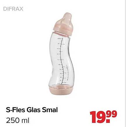 S-Fles Glas Smal 250 ml