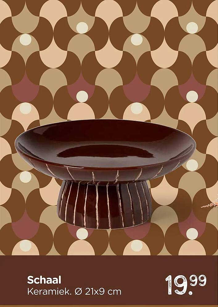 Schaal Keramiek. Ø 21x9 cm