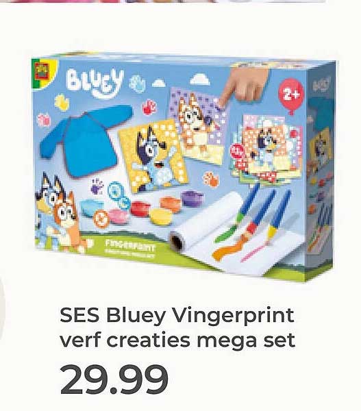 SES Bluey Vingerprint verf creaties mega set