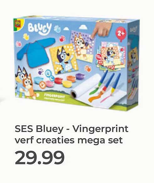 SES Bluey - Vingerprint verf creaties mega set