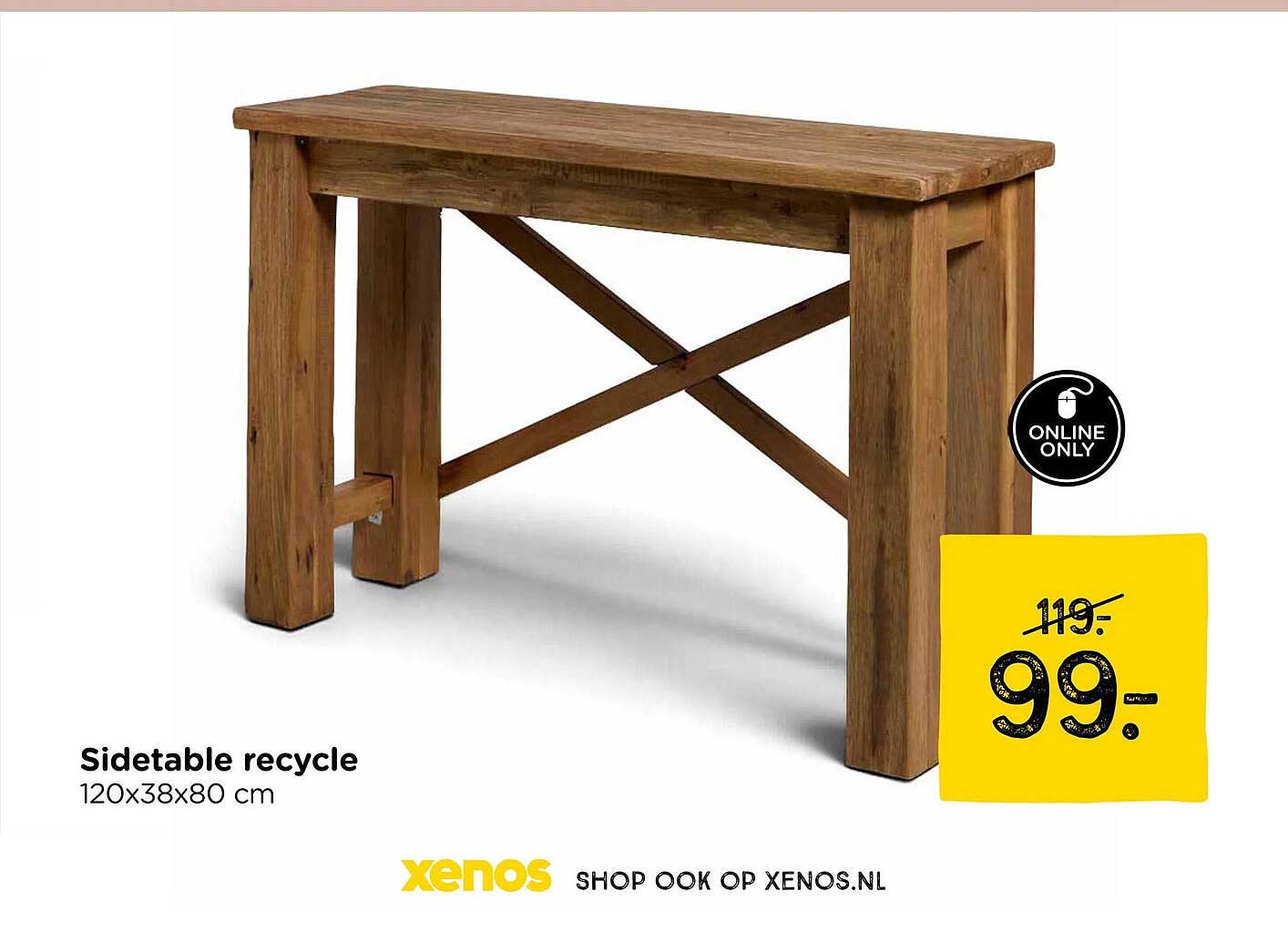 Sidetable recycle 120x38x80 cm