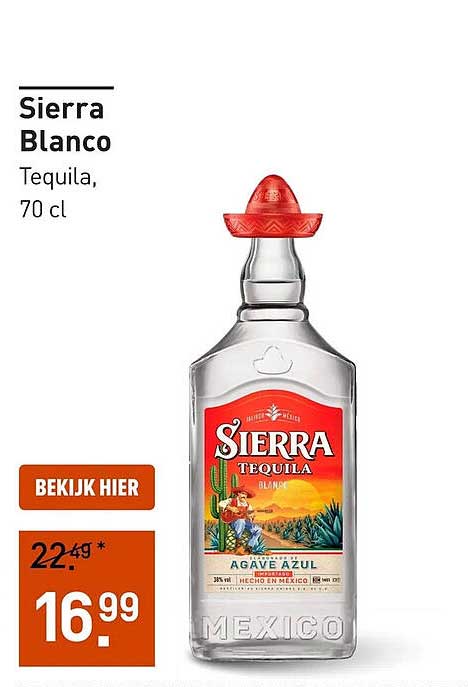 Sierra Blanco Tequila, 70 cl