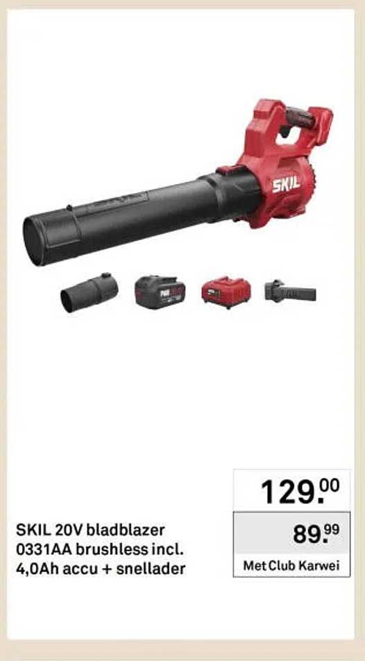 SKIL 20V bladblazer 0331AA brushless incl. 4,0Ah accu + snellader