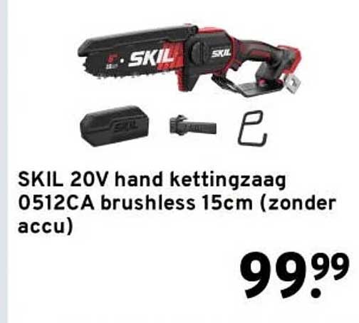 SKIL 20V hand kettingzaag 0512CA brushless 15cm (zonder accu)