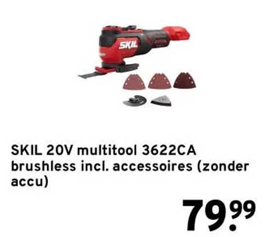 SKIL 20V multitool 3622CA brushless incl. accessoires (zonder accu)