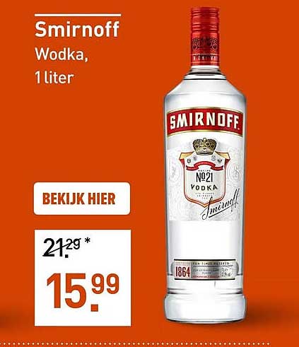 Smirnoff Vodka, 1 liter