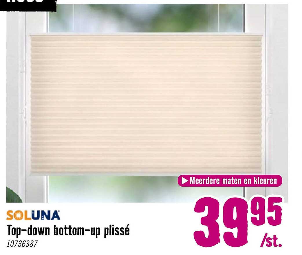 SOLUNA Top-down bottom-up plissé