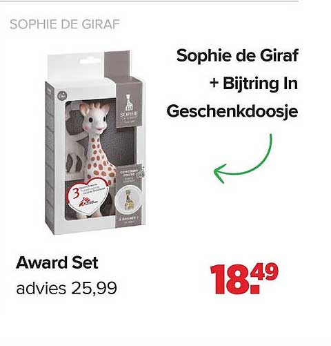 Sophie de Giraf + Bijtring In Geschenkdoosje Award Set