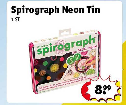Spirograph Neon Tin