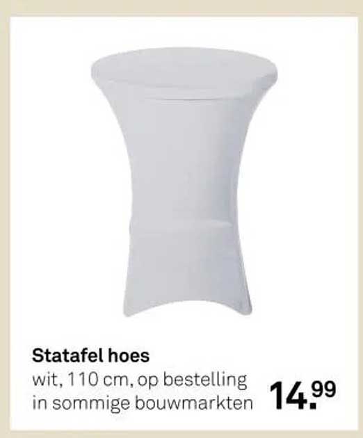 Statafel hoes wit, 110 cm, op bestelling in sommige bouwmarkten