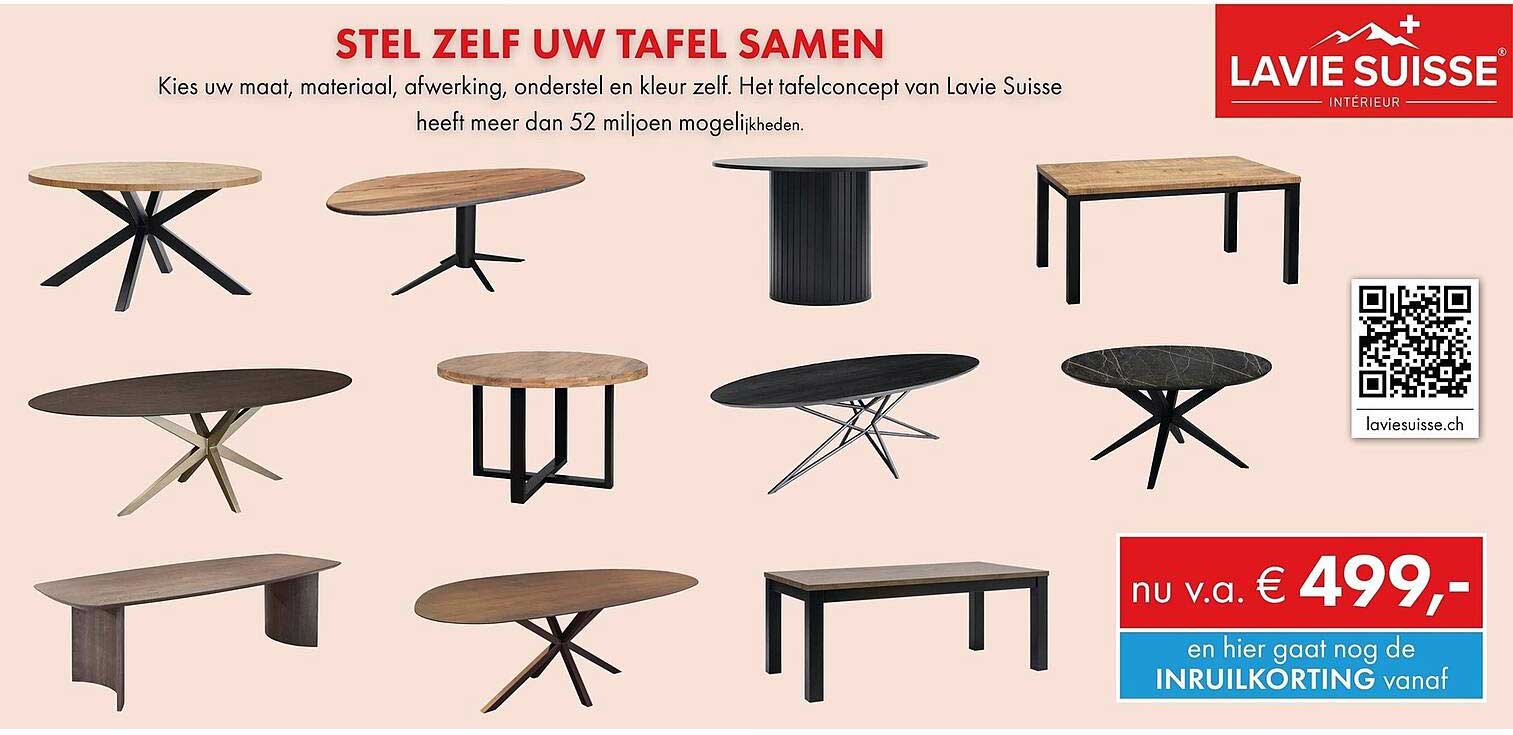 STEL ZELF UW TAFEL SAMEN