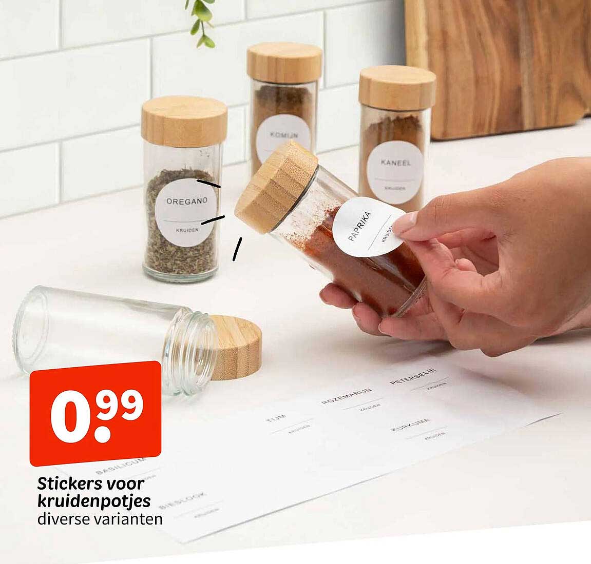 Stickers voor kruidenpotjes diverse varianten