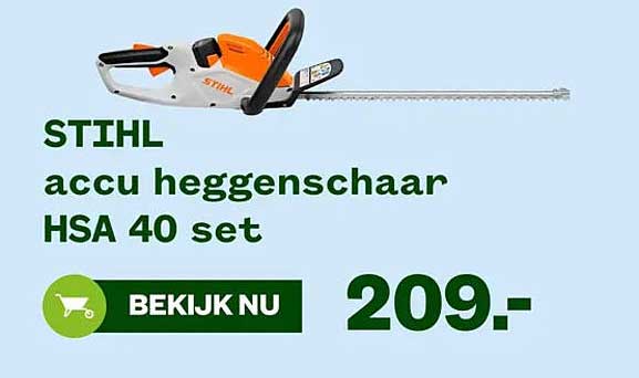 STIHL accu heggenschaar HSA 40 set
