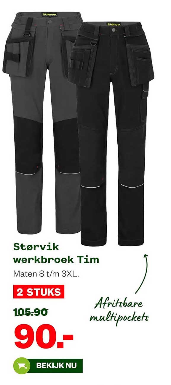 Størvik werkbroek Tim 2 STUKS