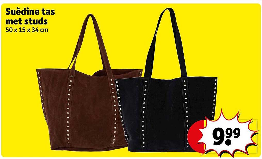 Suèdine tas met studs