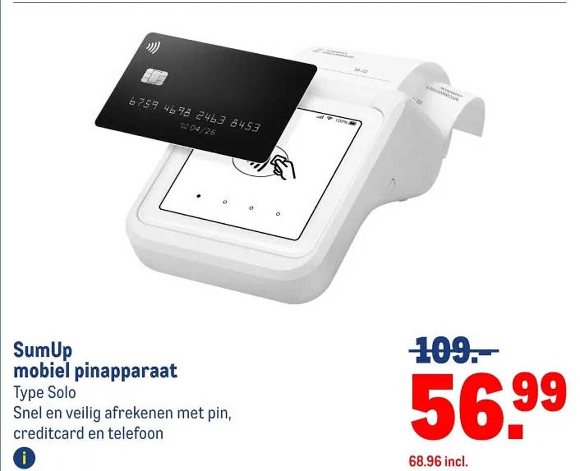 SumUp mobiel pinaapparaat Type Solo