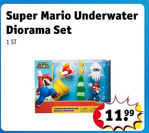 Super Mario Underwater Diorama Set