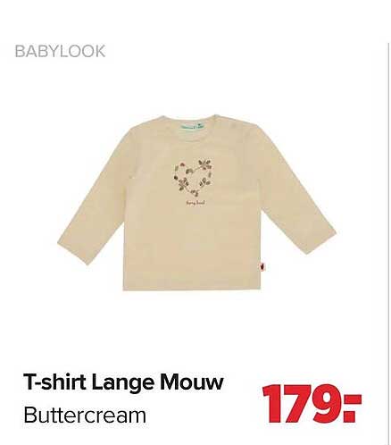 T-shirt Lange Mouw Buttercream