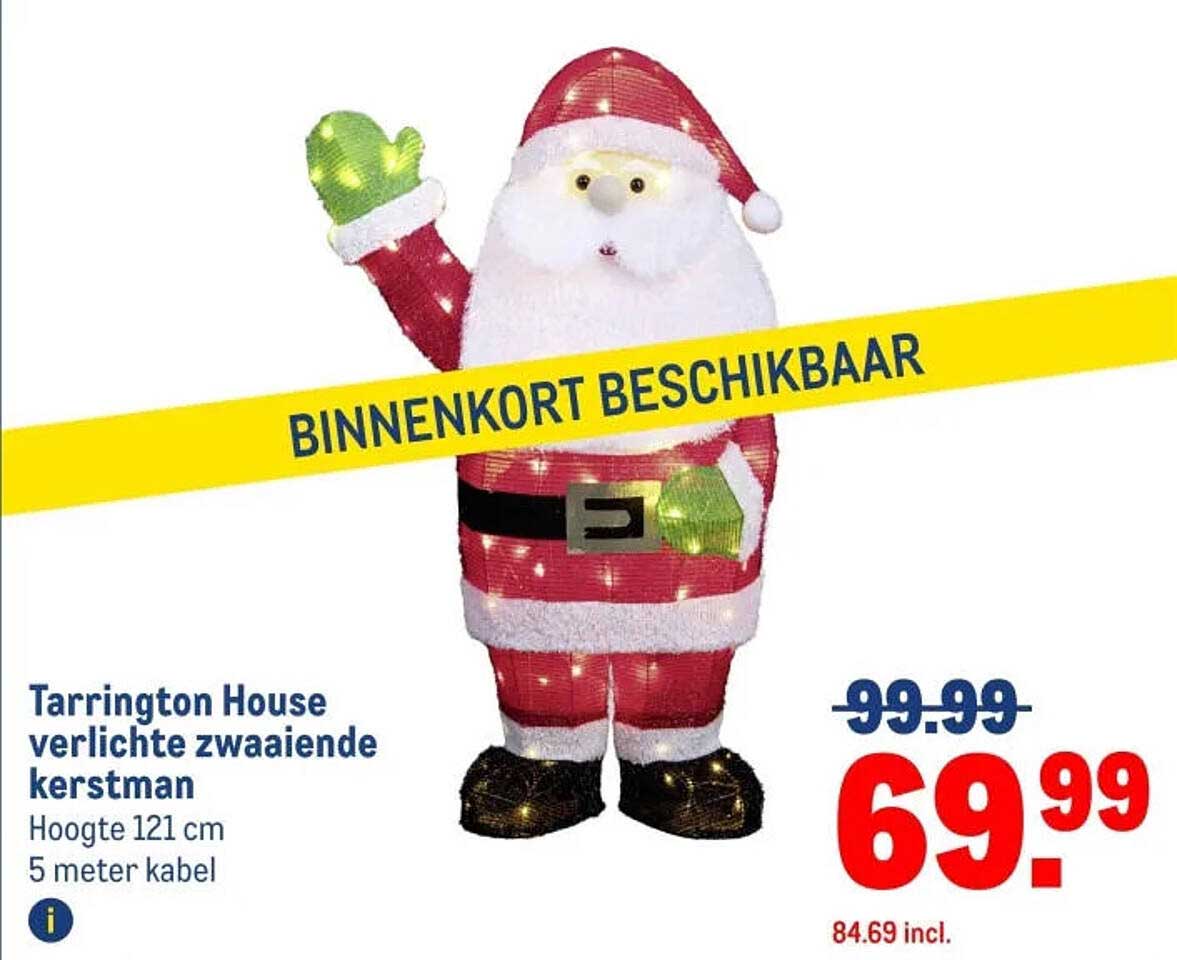 Tarrington House verlichte zwaaiende kerstman