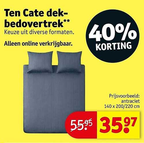 Ten Cate dekbedovertrek** 40% KORTING