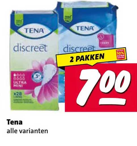 Tena alle varianten 2 pakken