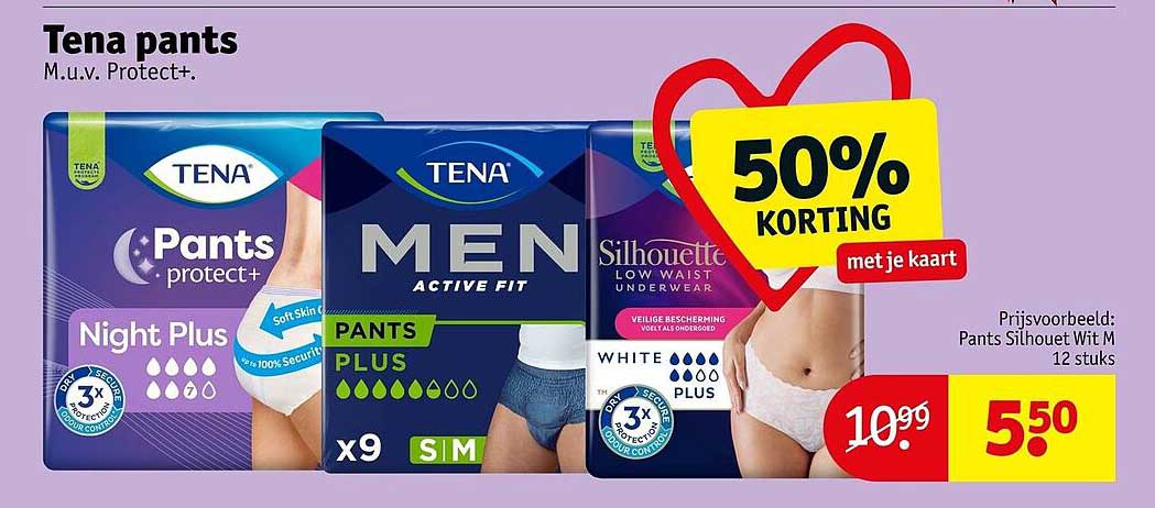 Tena pants M.u.v. Protect+. 50% korting met je kaart