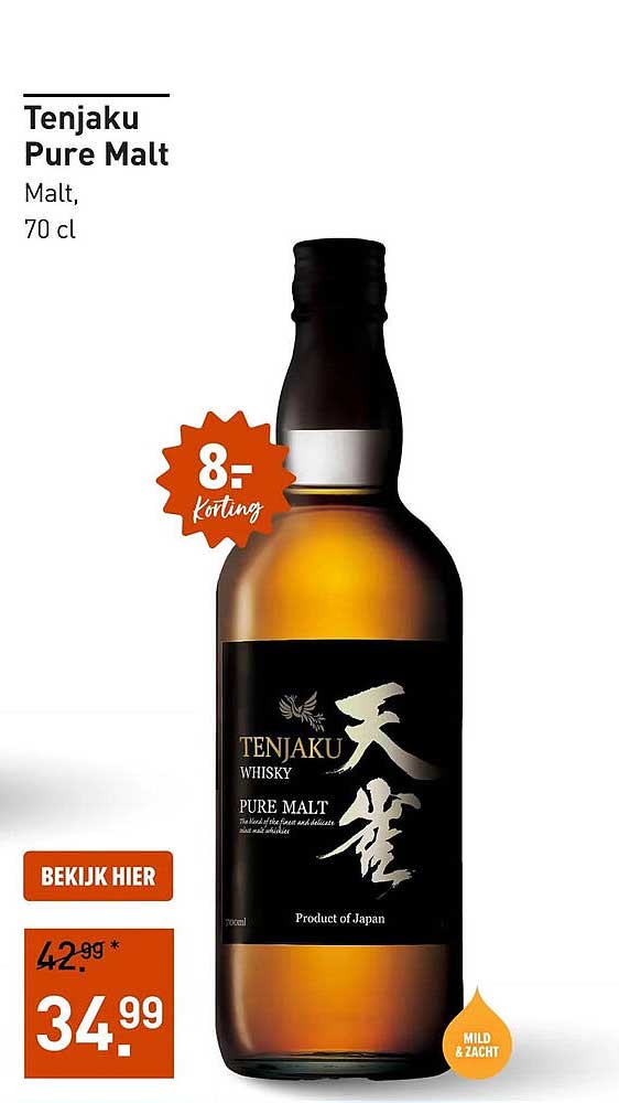 Tenjaku Pure Malt Malt, 70 cl