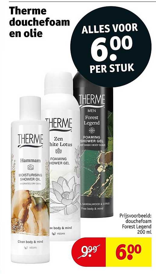 Therme douchefoam en olie