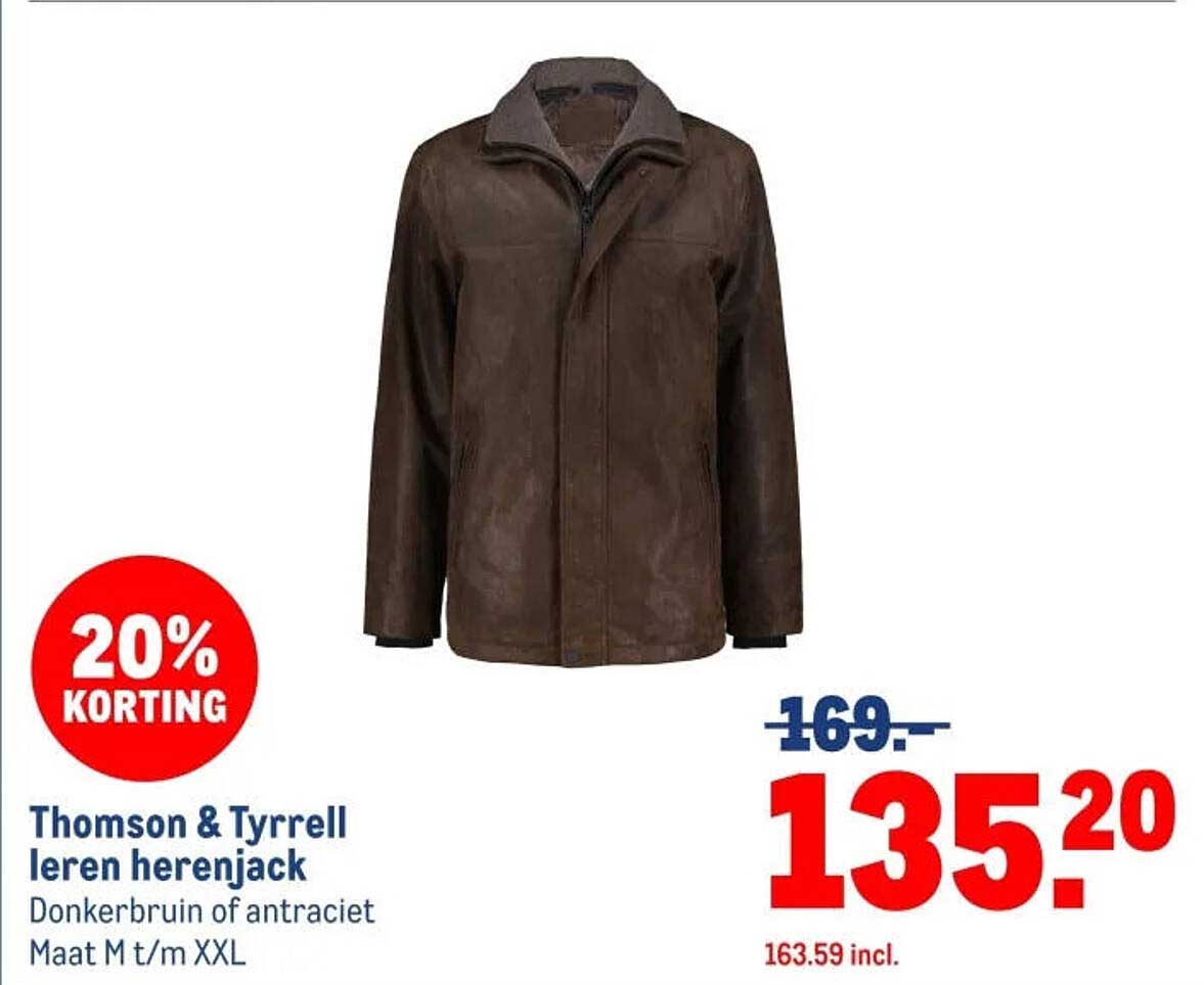 Thomson & Tyrrell leren herenjack