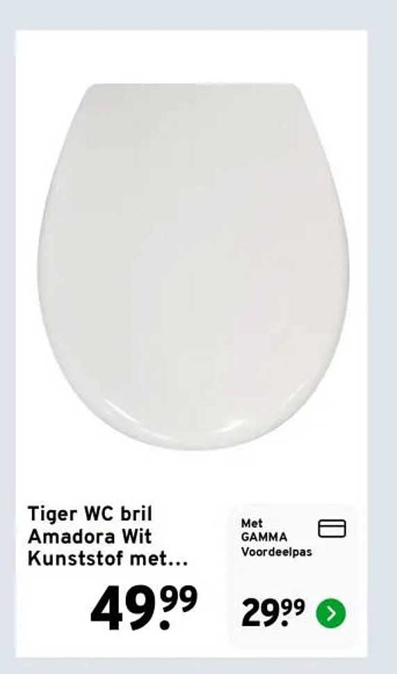Tiger WC bril Amadora Wit Kunststof met...
