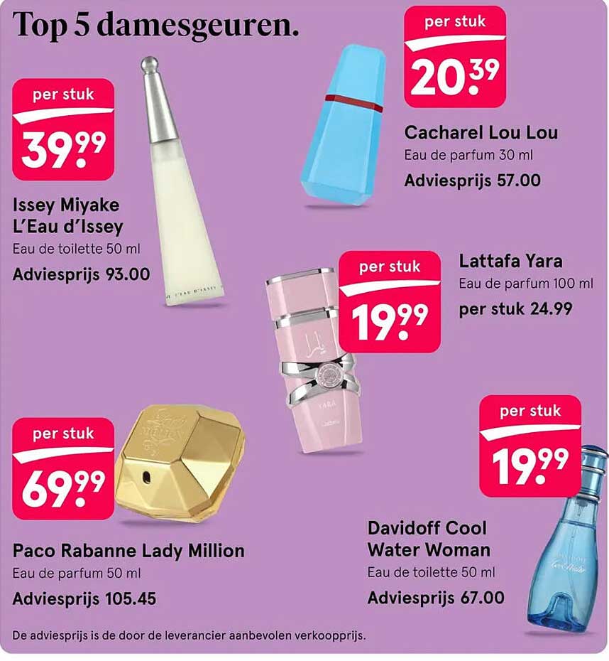 Top 5 damesgeuren.