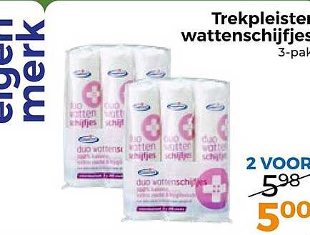 Trekpleister wattenschijfjes 3-pak 2 VOOR