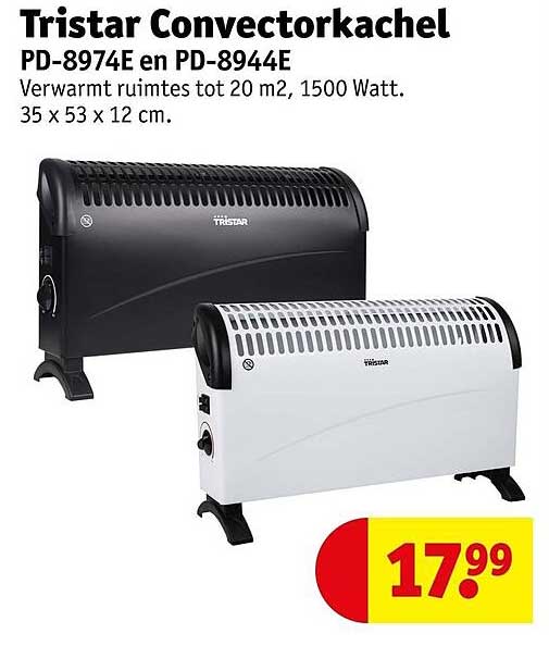 Tristar Convectorkachel PD-8974E en PD-8944E