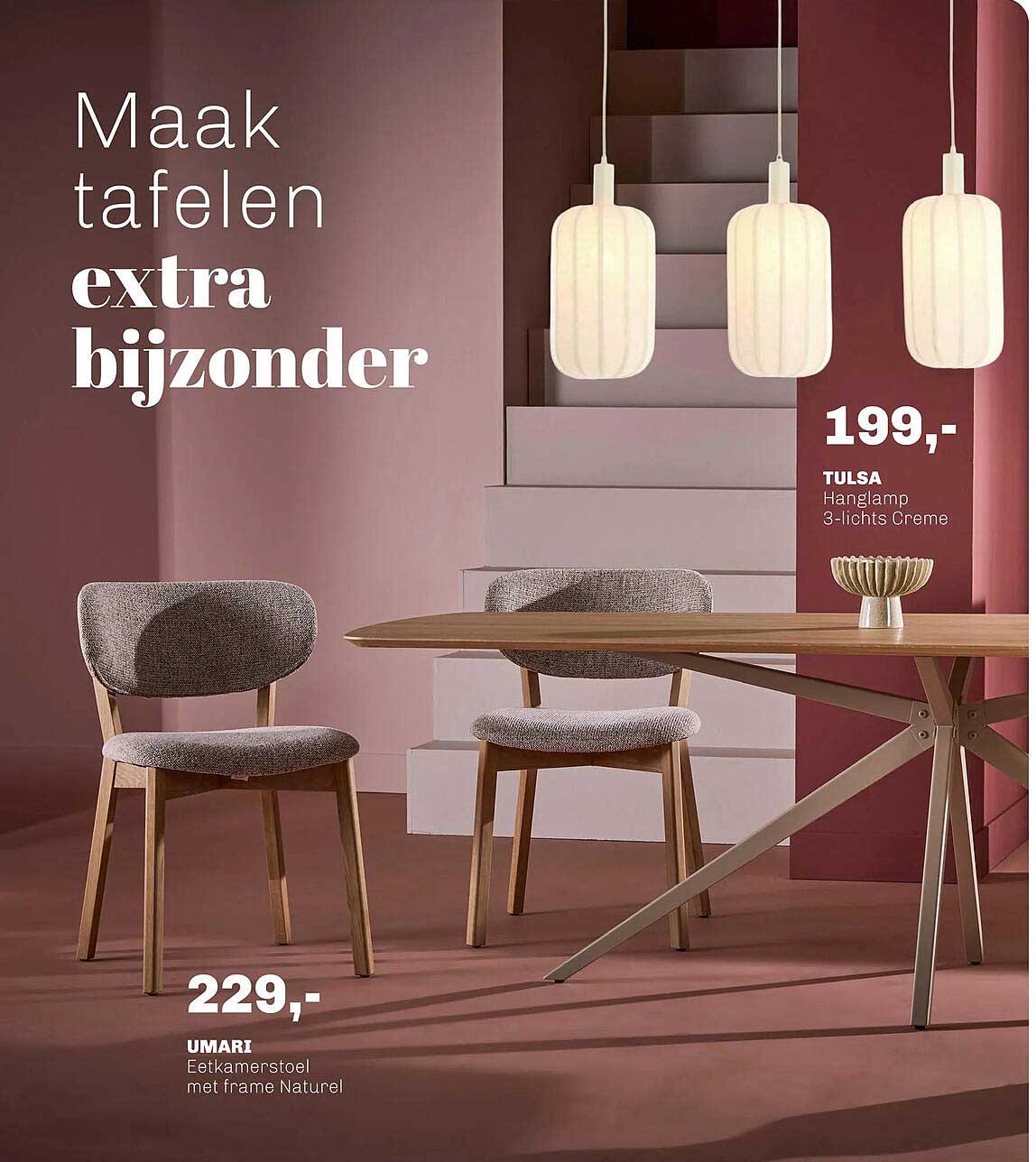 TULSA Hanglamp 3-lichts Creme