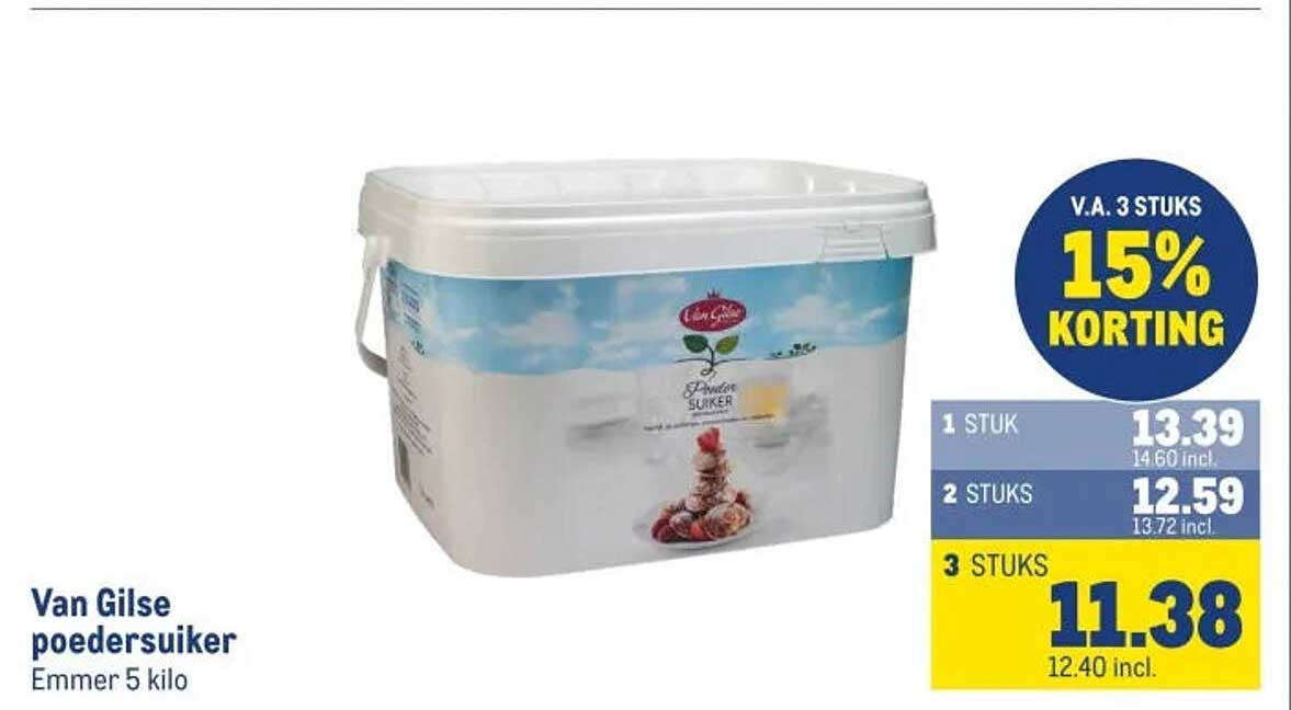 Van Gilse poedersuiker Emmer 5 kilo