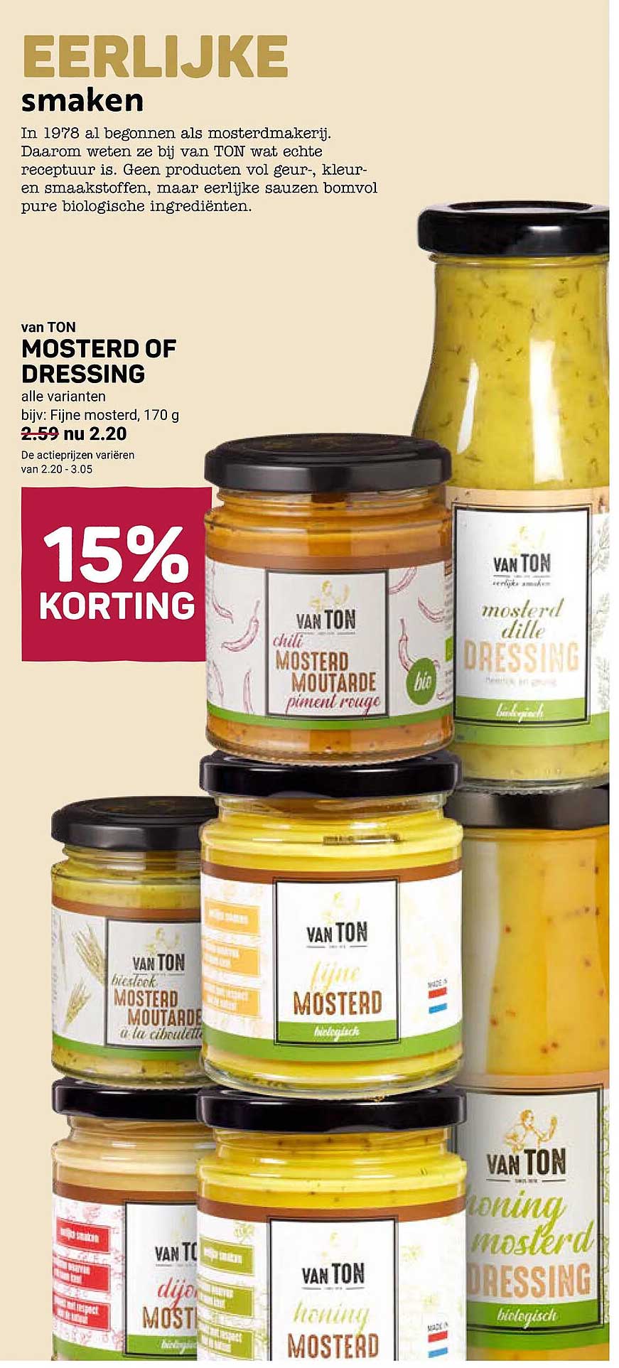 van TON MOSTERD OF DRESSING 15% KORTING