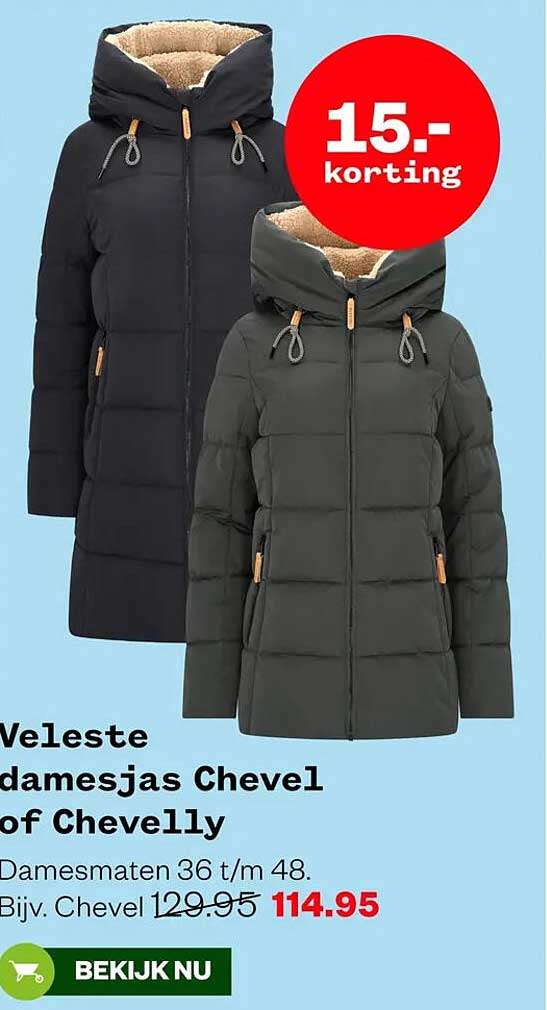 Veleste damesjas Chevel of Chevelly 15.- korting