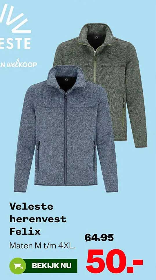 Veleste herenvest Felix