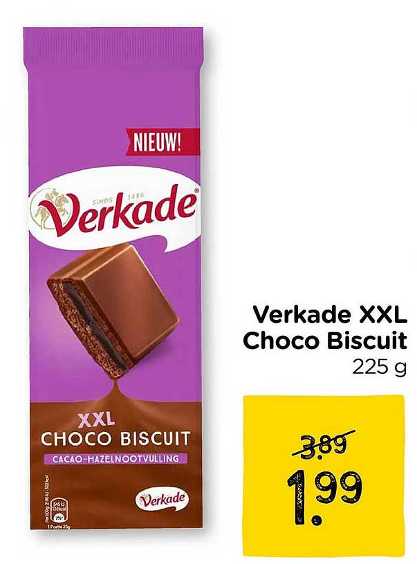 Verkade XXL Choco Biscuit 225 g
