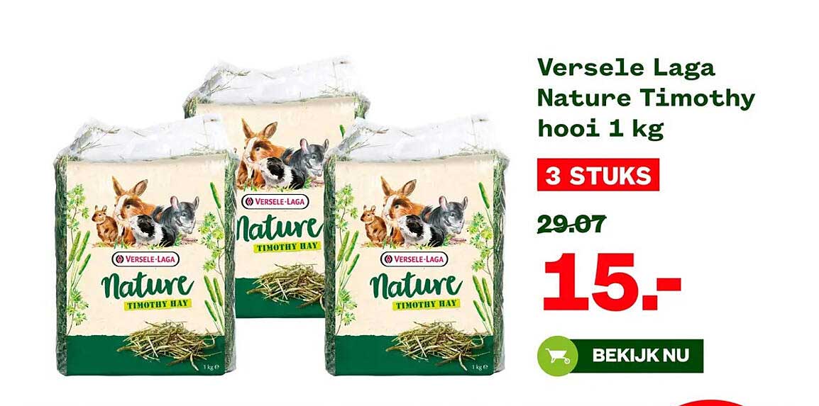 Versele Laga Nature Timothy hooi 1 kg 3 STUKS