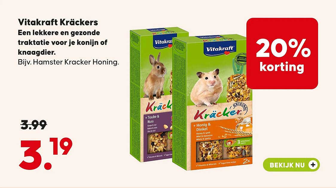 Vitakraft Kräckers 20% korting