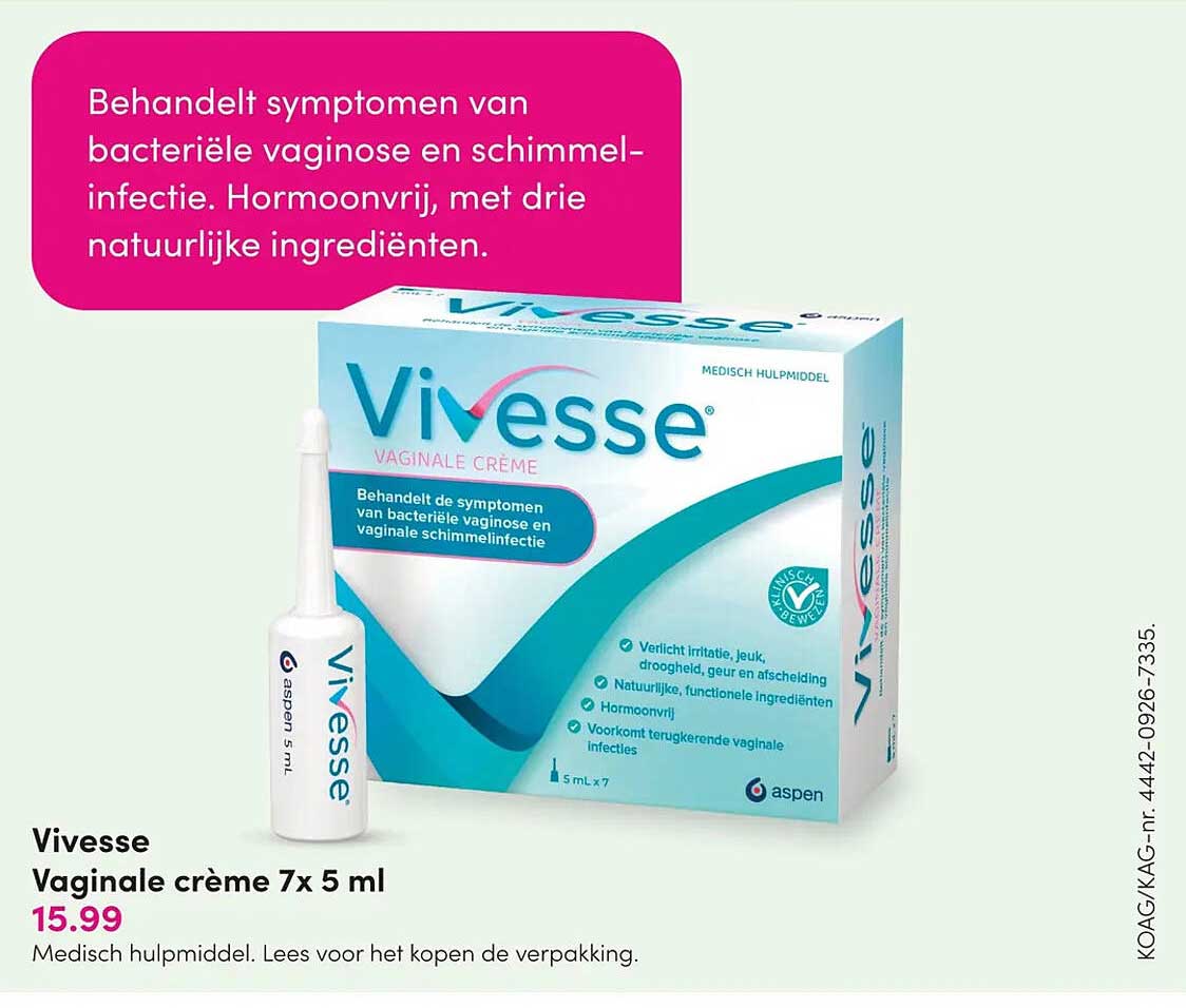 Vivesse Vaginale crème 7x 5 ml