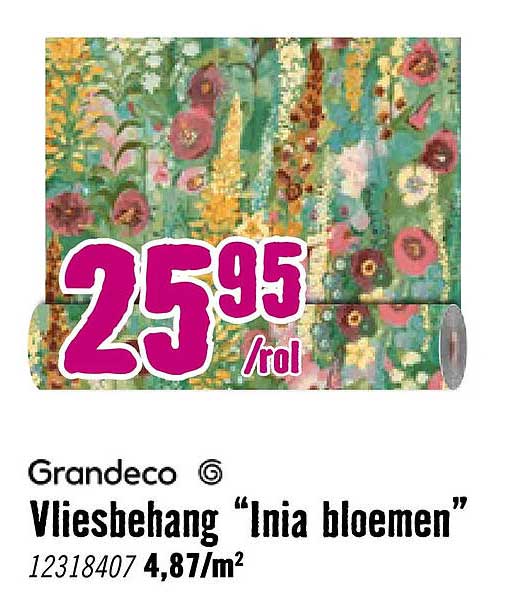 Vliesbehang “Inia bloemen”