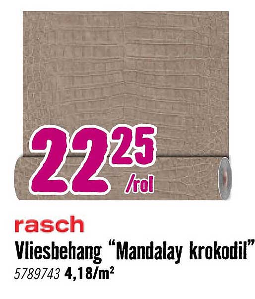 Vliesbehang “Mandalay krokodil”